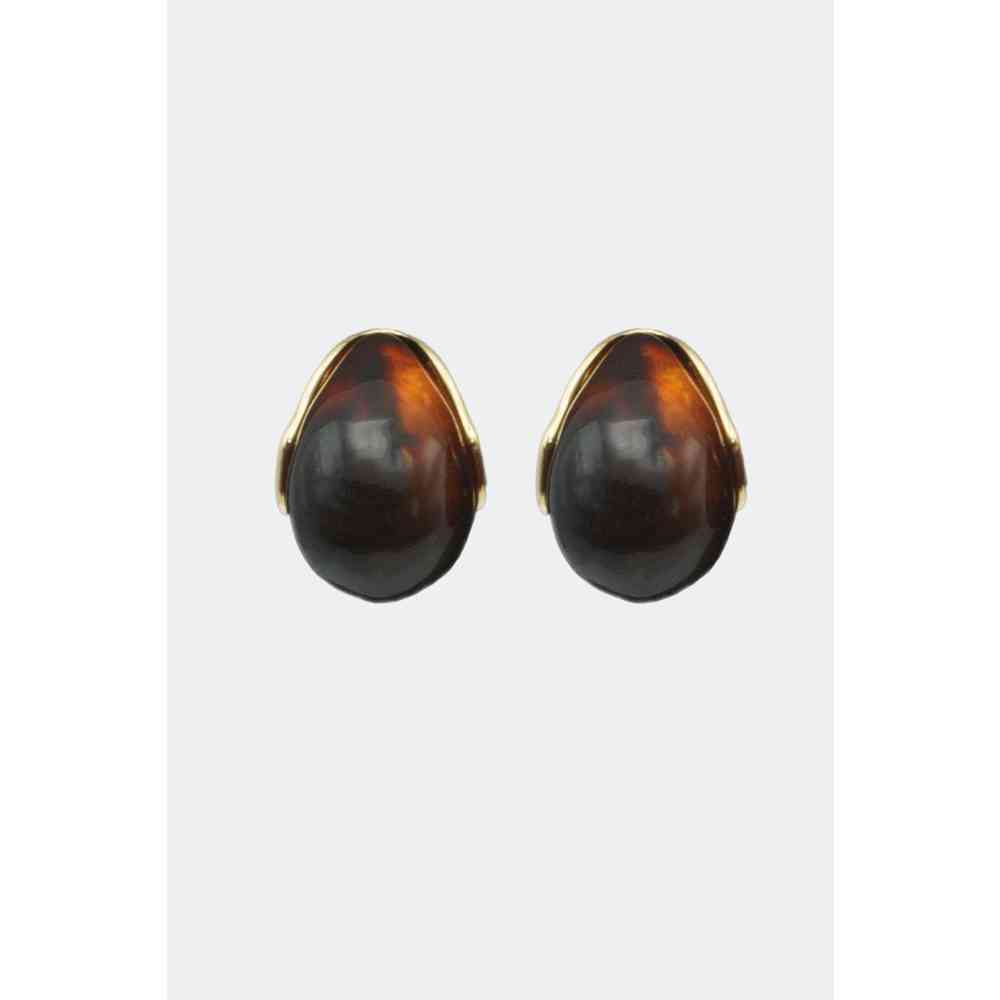 Voodoo Vixen - Resin Teardrop Ohrringe - Braun